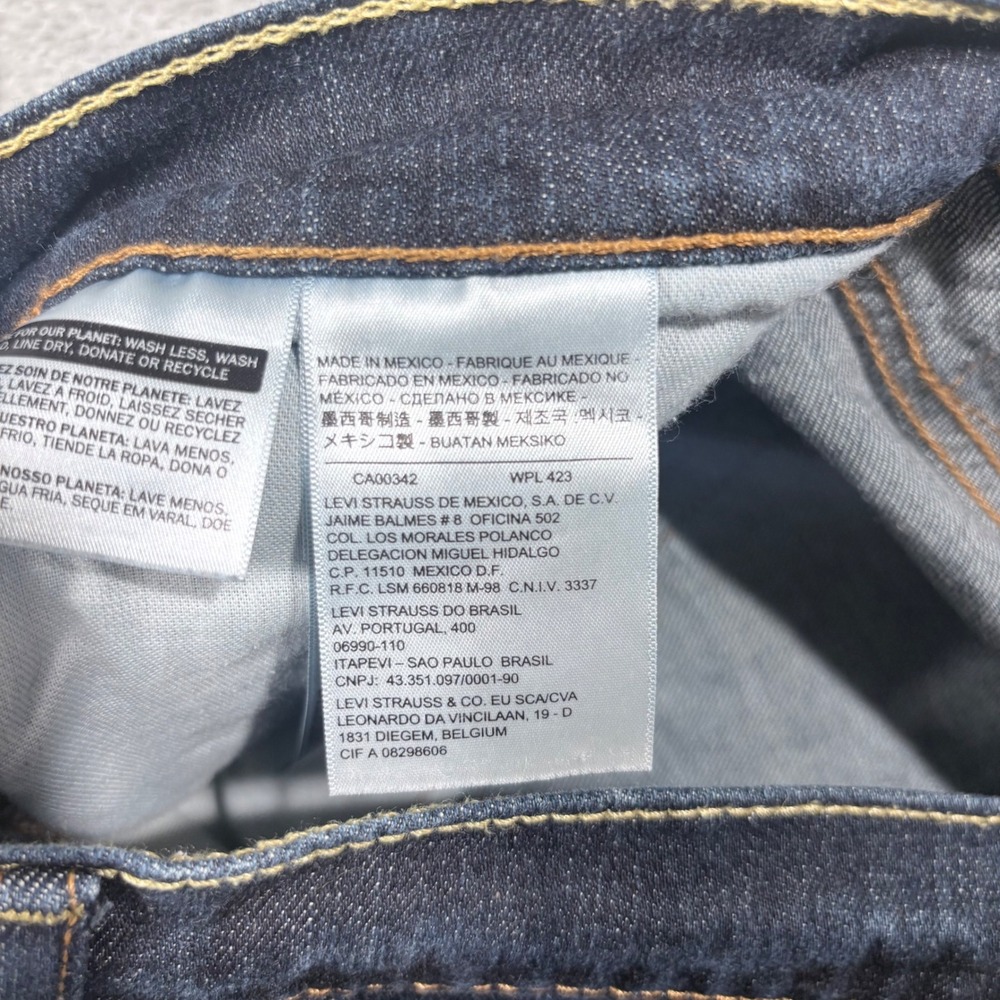 Levi's 541 Athletic Taper Jeans Mens 34x34 Dark Wash Indigo Stretch Denim - Picture 4 of 16